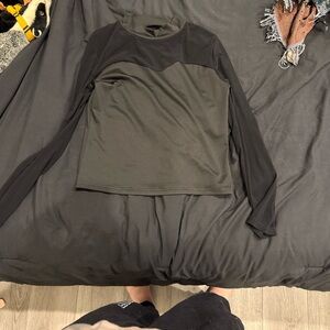 Black Sheer Long Sleeve Top